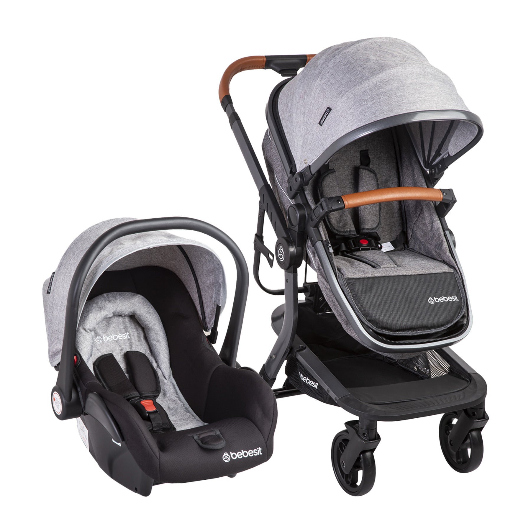 Carriola Travel System Bebesit de acero Beige