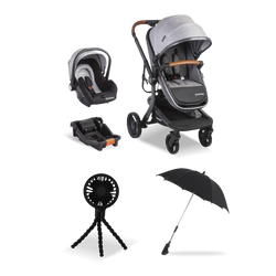 Travel System Taurus + Mini Ventilador + Sombrilla Carriola