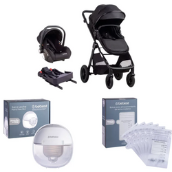 Travel System Sunset Isofix + Extractor de Leche Bebesit LX Manos Libres + 10 Bolsas 200ml